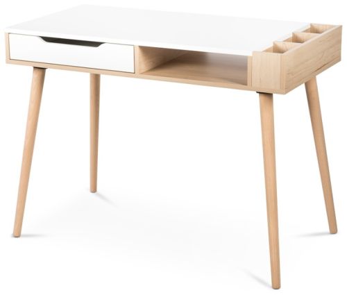 Psací stůl Sofie 110x55 cm - buk/bílá