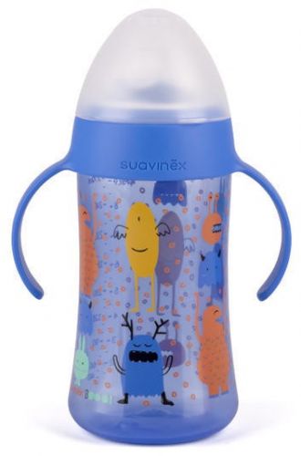 Láhev Booo druhá s oušky 270 Ml - Modrá