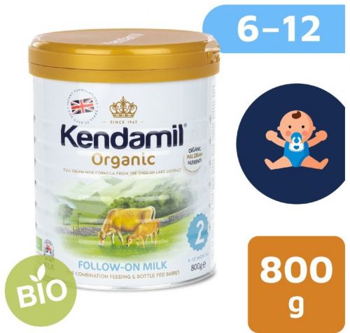 BIO/organické plnotučné pokračovací mléko 2 (800 g) DHA+