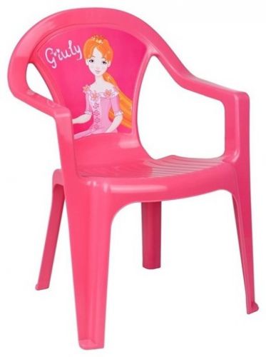 Dětský zahradní nábytek - Plastová židle růžová Giuly