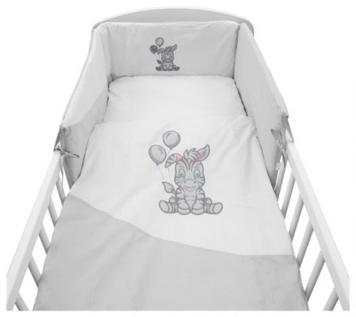 3-dílné ložní povlečení New Baby Zebra exclusive 90/120 bílo-šedé