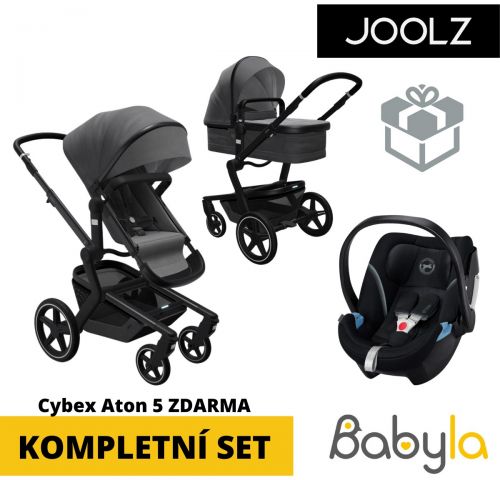 Akční set Day+ kompletní set | Awesome Anthracite 2020 + ZDARMA autosedačka Aton 5 Deep black 2020