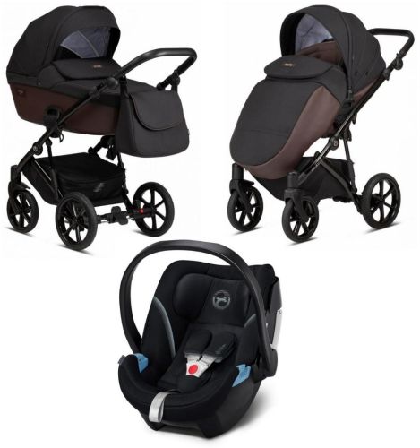 Kočárek Viva Life III 2v1 Espresso + CYBEX Aton 5 Deep Black