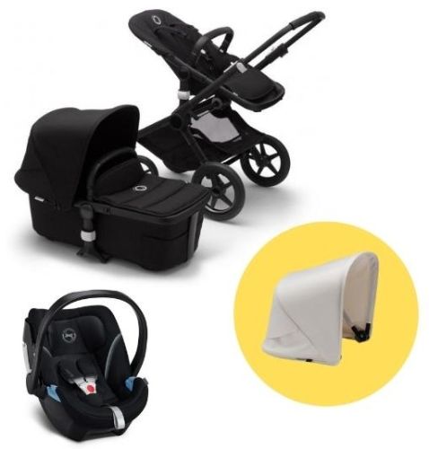 Limitovaný set FOX2 Black/Black + Cybex Aton 5 Deep Black + Stříška ZDARMA