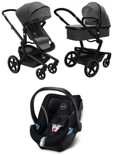 Day+ kompletní set Awesome Anthracite + CYBEX Aton 5 Deep Black