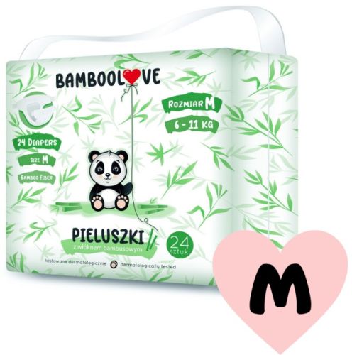 Pleny jednorázové bambus vel. M 6-11 kg 24 ks