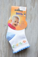 Ponožky bílé s s modrými detaily