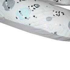 PO-27 Kojící polštář – velvet -Panda šedá