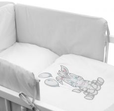 3-dílné ložní povlečení New Baby Zebra exclusive 90/120 bílo-šedé