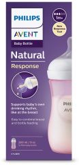 Láhev Natural Response 260 ml, 1m+, růžová