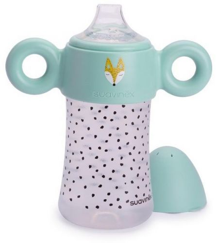 Láhev Fox druhá s oušky 270 ml - tyrkys