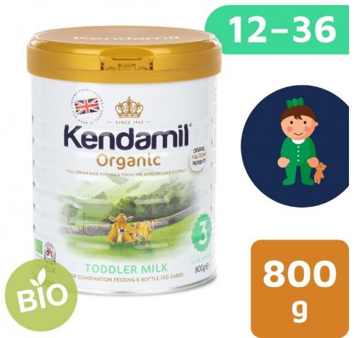 BIO/organické plnotučné batolecí mléko 3 (800 g) DHA+