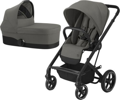 Balios S Lux Black + Carry Cot Soho Grey