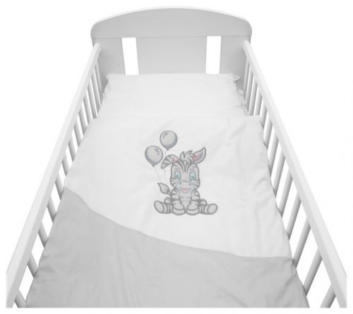 2-dílné ložní povlečení New Baby Zebra exclusive 90/120 bílo-šedé