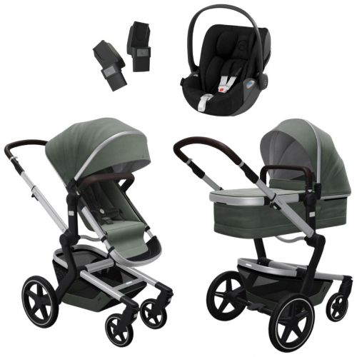 Day+ kompletní set Marvellous Green 2021 + Cybex Cloud Z i-Size Deep Black 2021 + adaptéry Joolz