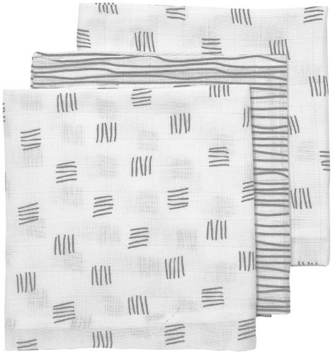 Pleny 3-balení Block Stripe Grey 120 x 120 cm