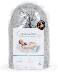 Polštář na kojení Cebuszka PHYSIO Multi Denim Style Stars grey Ceba