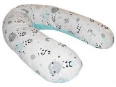 PO-27 Kojící polštář – velvet -Panda Tyrkyz