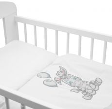 2-dílné ložní povlečení New Baby Zebra exclusive 90/120 bílo-šedé