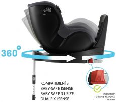 Set autosedačka Baby-Safe 3 i-Size+Flex Base iSense+Autosedačka Dualfix iSense, Space Black