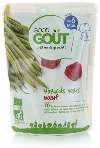 BIO Zelené fazolky s hovězím masem 190 g