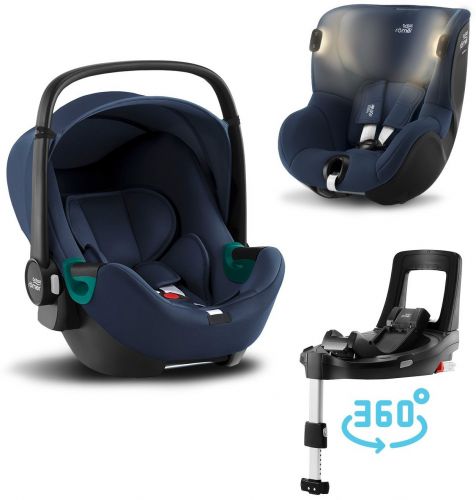 Set autosedačka Baby-Safe 3 i-Size+Flex Base iSense+Autosedačka Dualfix iSense, Indigo Blue