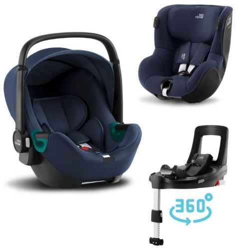 set autosedačka Baby-Safe 3 i-Size+Flex Base iSense+Autosedačka Dualfix 3 i-Size, Indigo Blue