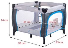 Dětská skládací ohrádka Caretero Quadra brown