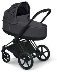 Priam Lux Carry Cot Simply Flowers Dark Grey 2021