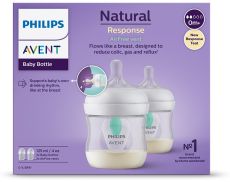 Láhev Natural Response s ventilem AirFree 125 ml, 0m+, 2 ks