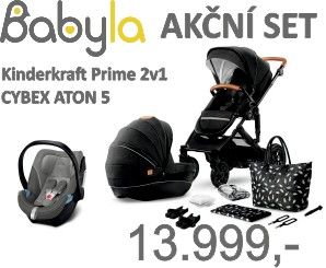 Akční Set Kombinovaný Prime 2v1 Black 2020 + Cybex Aton 5