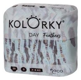 DAY - peří - S (3-6 kg) - 25 ks - jednorázové eko plenky