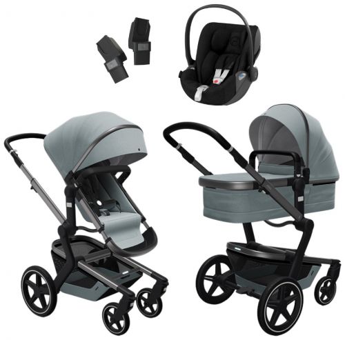 Day+ kompletní set Modern Blue 2021 + Cybex Cloud Z i-Size Deep Black 2021 + adaptéry Joolz