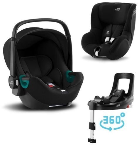set autosedačka Baby-Safe 3 i-Size+Flex Base iSense+Autosedačka Dualfix 3 i-Size, Space Black