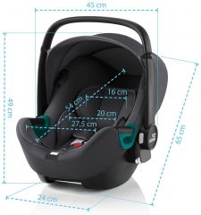 Set autosedačka Baby-Safe 3 i-Size+Flex Base iSense+Autosedačka Dualfix iSense, Midnight Grey