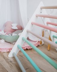 Piklerové trojúhelník ClimbMe – bílá/duha