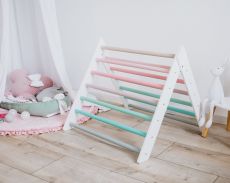 Piklerové trojúhelník ClimbMe – bílá/duha