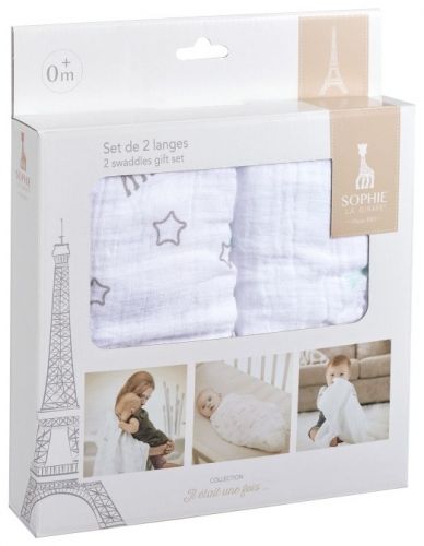 Set 2ks plenek žirafa Sophie 120x120cm
