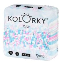 DAY - pruhy - S (3-6 kg) - 25 ks - jednorázové eko plenky