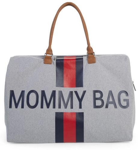 Přebalovací taška Mommy Bag Grey Stripes Red/Blue