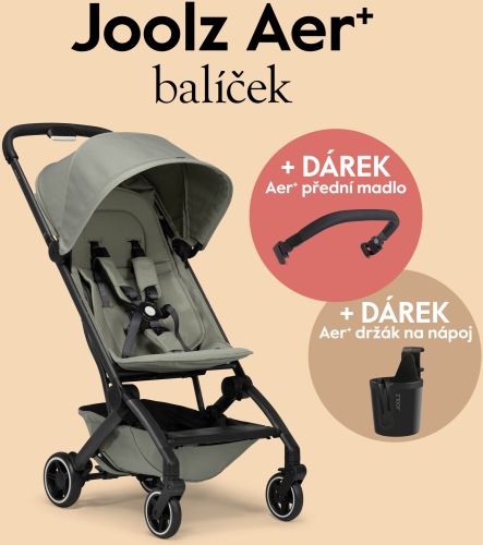 AER+ kočárek | Sage green l SADA madlo a držadlo na nápoj