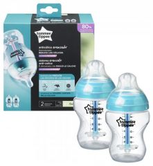 Kojenecká láhev C2N anti-colic 260ml 2ks 0m+