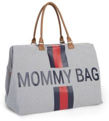 Přebalovací taška Mommy Bag Grey Stripes Red/Blue