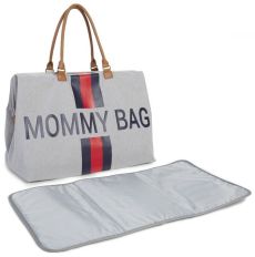 Přebalovací taška Mommy Bag Grey Stripes Red/Blue