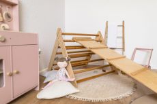 Piklerové trojúhelník ClimbMe – přírodní dřevo