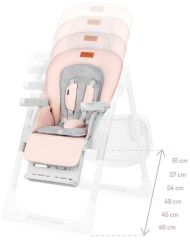 Jídelní židlička YUMTIS růžová