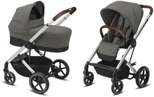 Balios S Lux Silver + Carry Cot Soho Grey