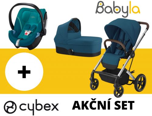 Akční Set Balios S Lux + Carry Cot River Blue + Cybex Aton 5 River Blue