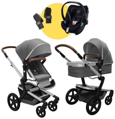 Day+ kompletní set | Gorgeous grey 2021 + Cybex Aton 5 Deep black 2021 + Joolz adaptéry