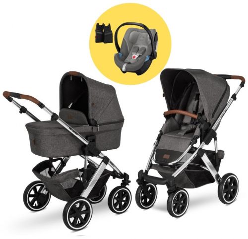 Akční set Salsa 4 Air Asphalt Diamond Editions 2021 + Cybex Aton 5 Soho Grey 2021 + adaptéry